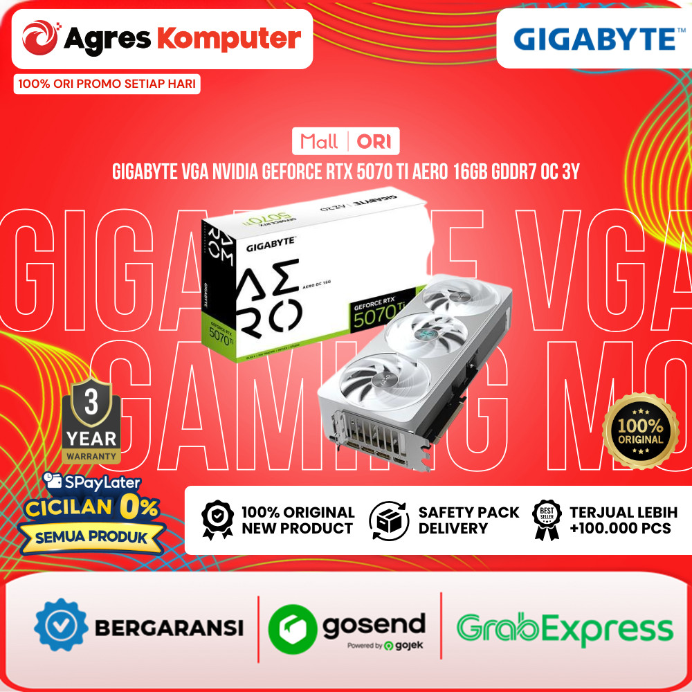 GIGABYTE VGA NVIDIA GEFORCE RTX 5070 TI AERO 16GB GDDR7 OC 3Y