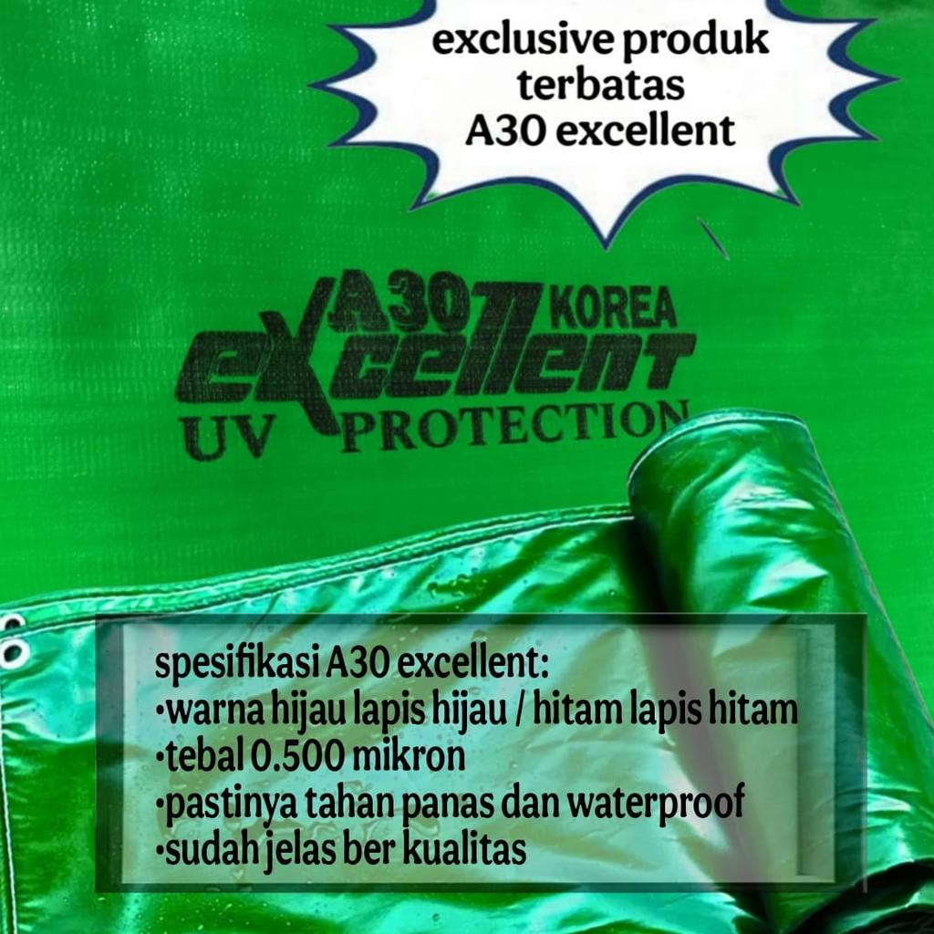 terpal A30 KOREA EXCELLENT +uv  terpal 2x2 terpal 2x3 terpal 2x4  terpal 3x3 terpal 3x4 terpal 3x5 t