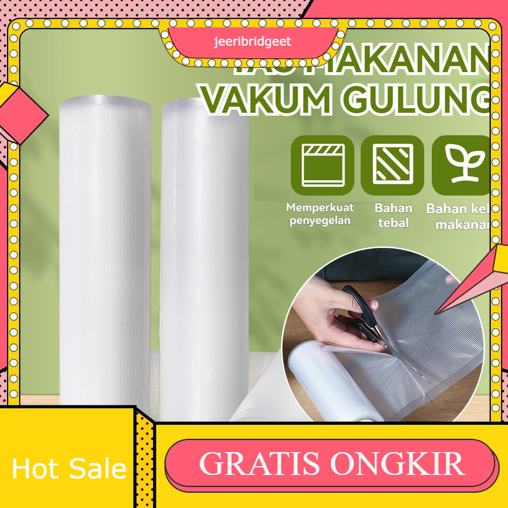 Makanan Sealer Plastik Vakum Vacuum Roll emboss