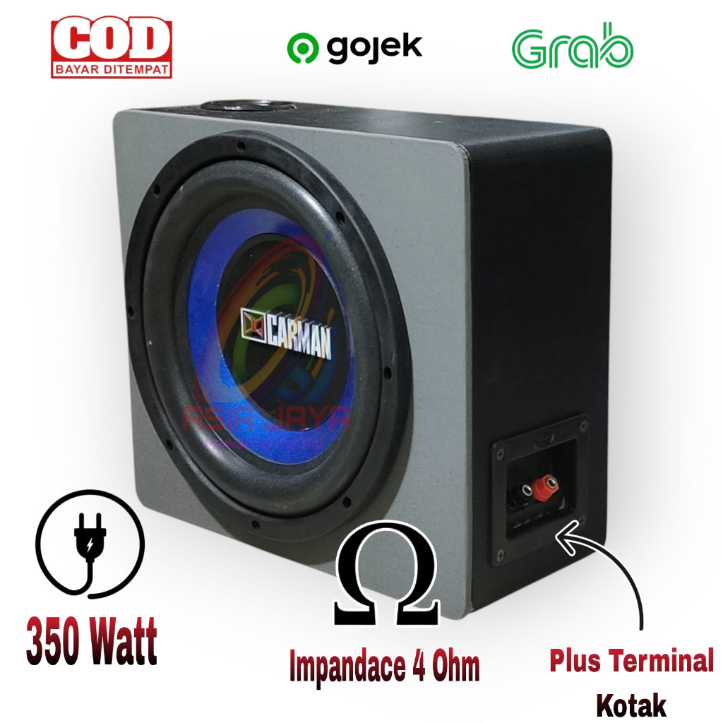 Paket Combo Subwoofer Kolong Pasif Speaker Carman CM 1078 10 Inch