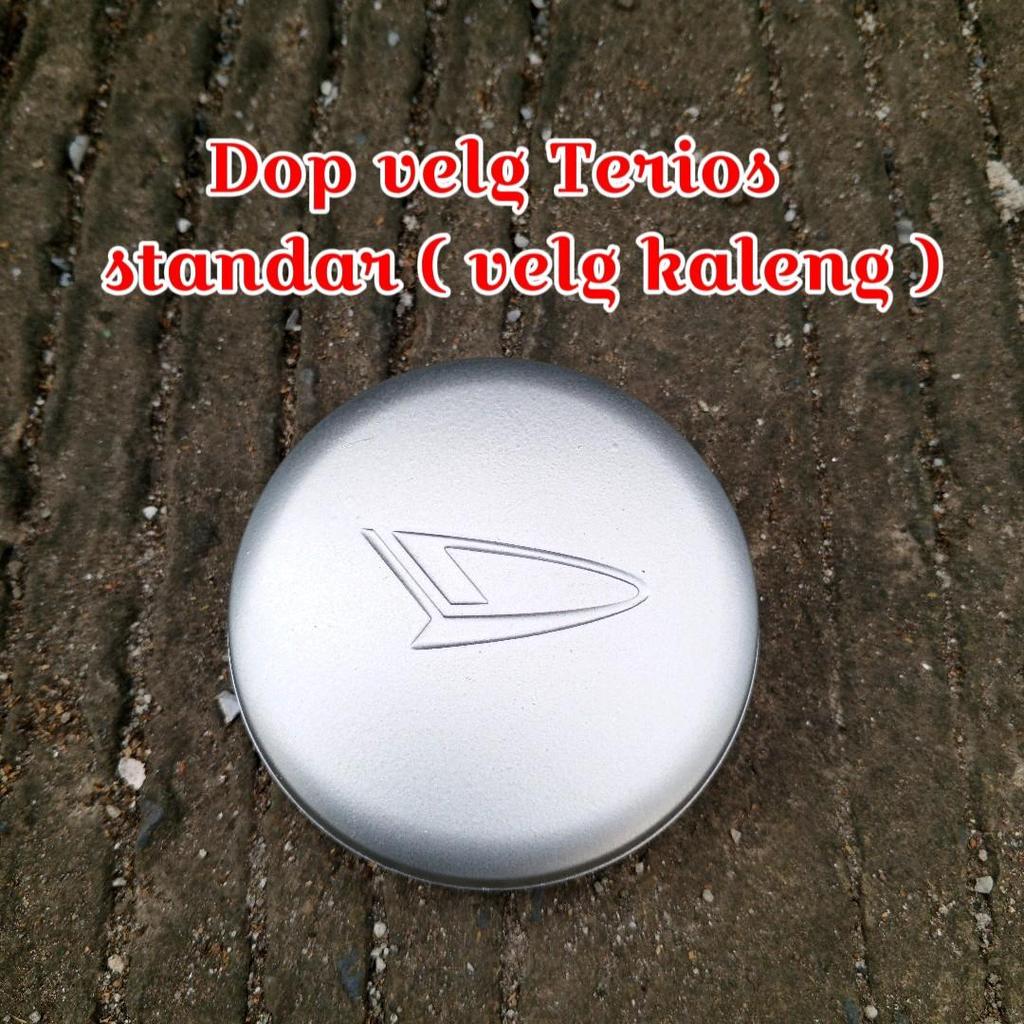 Dop velg Terios standar (velg kaleng). Diameter 7,8 cm, warna silver