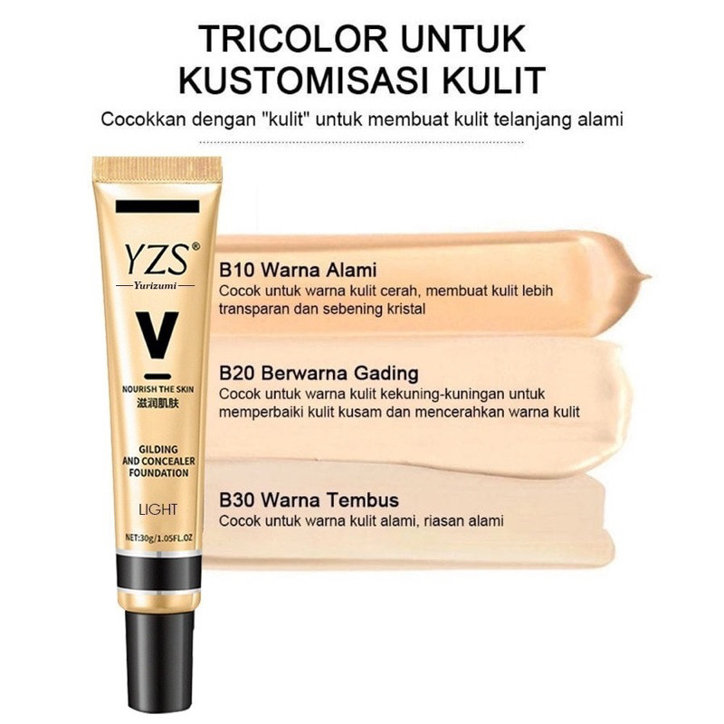 YZS Alas Bedak Foundation YZS Foundation Concealer Oil Control BB Cream Makeup Glowing Tahan Lama da