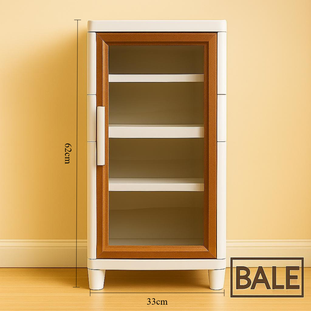 Napolly Rak Sepatu Sendal 4 & 8 Susun Plastik / Lemari Sepatu Tertutup Tingkat Kecil Serbaguna