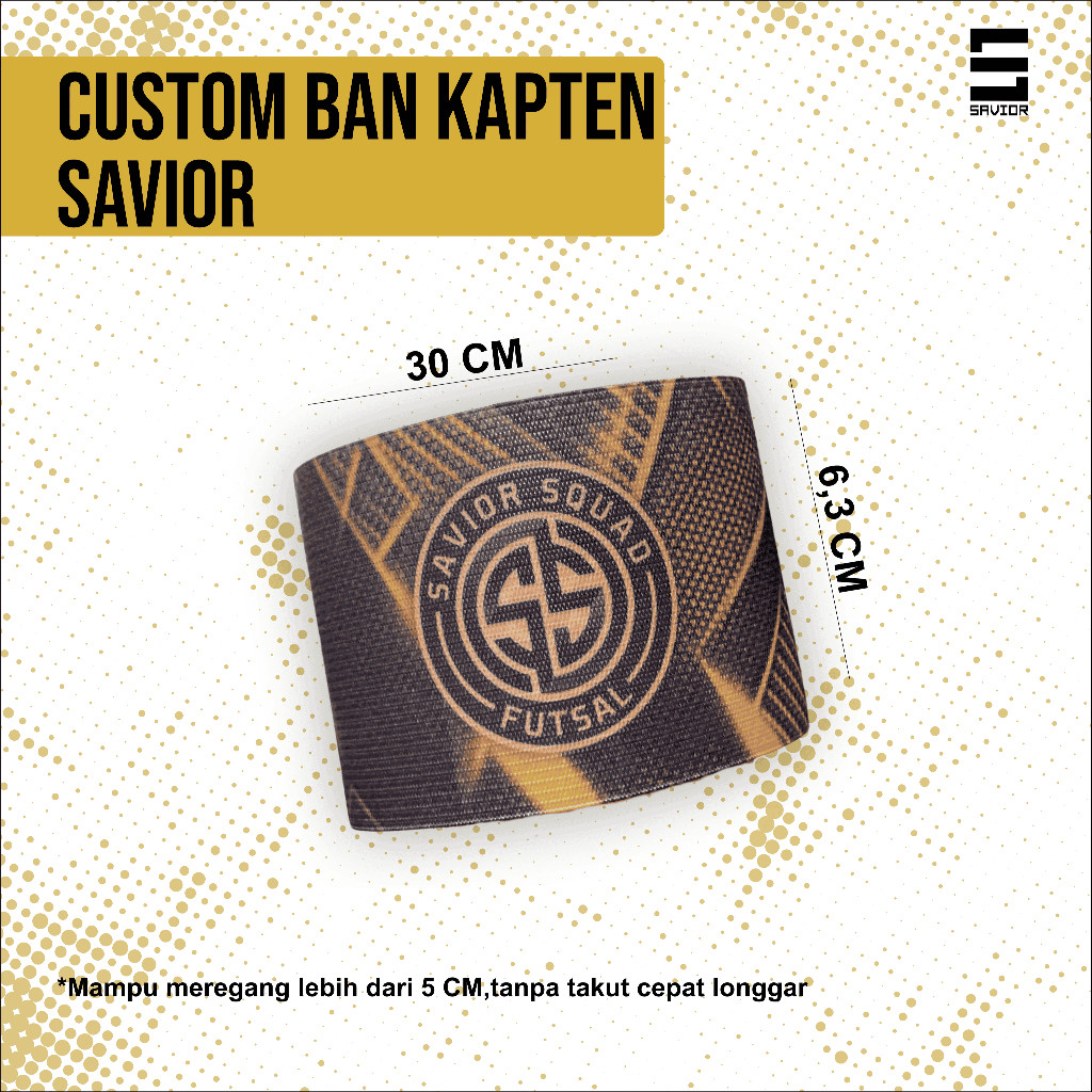 KlikSport Savior Custom Ban Kapten | Custom Ban Captain | Ban Kapten Sepak Bola | Ban Kapten Futsal 