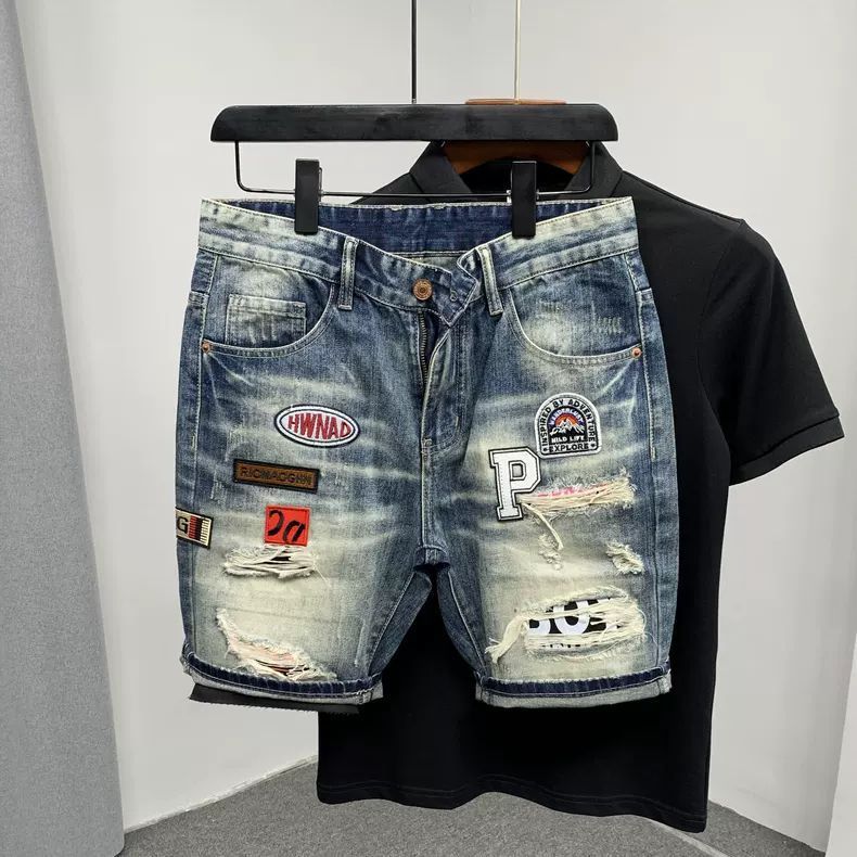 Celana pendek denim pria, celana pendek denim pria, celana pendek denim pria