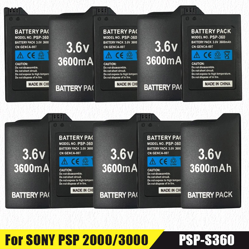 10Pcs 3600mAh 3.6V Replacement PSP-3000 Battery for Sony PSP-2000 PSP-S110 PSP-3002 Gamepad For Play