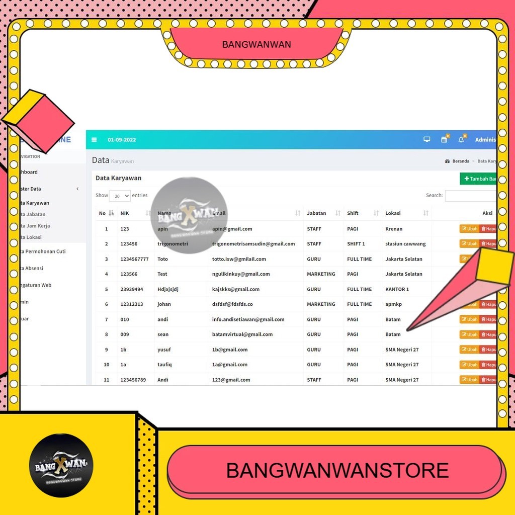 Source Code Aplikasi Absensi Online Versi 3