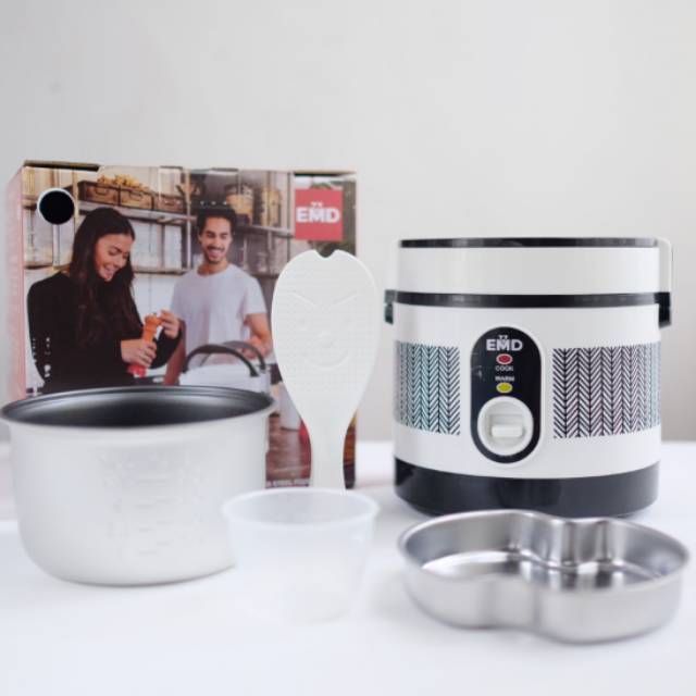 PROMO 1L EMD777 Portable Mini Rice Cooker Electric Lunch Box Elektrik Super Cook Masak Nasi Makan