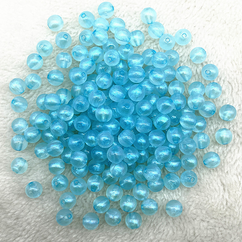 8mm 10mm 12mm  Transparency Golden Powder Series Round Acrylic Loose Spacer Beads for Jewelry Makein