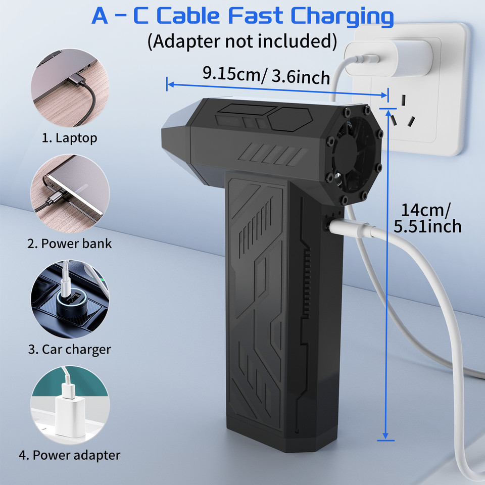 Electric Air Duster Blower 130000 RPM for PC, Laptop, Console, Keyboard Cleaner, Eco-Friendly Altern