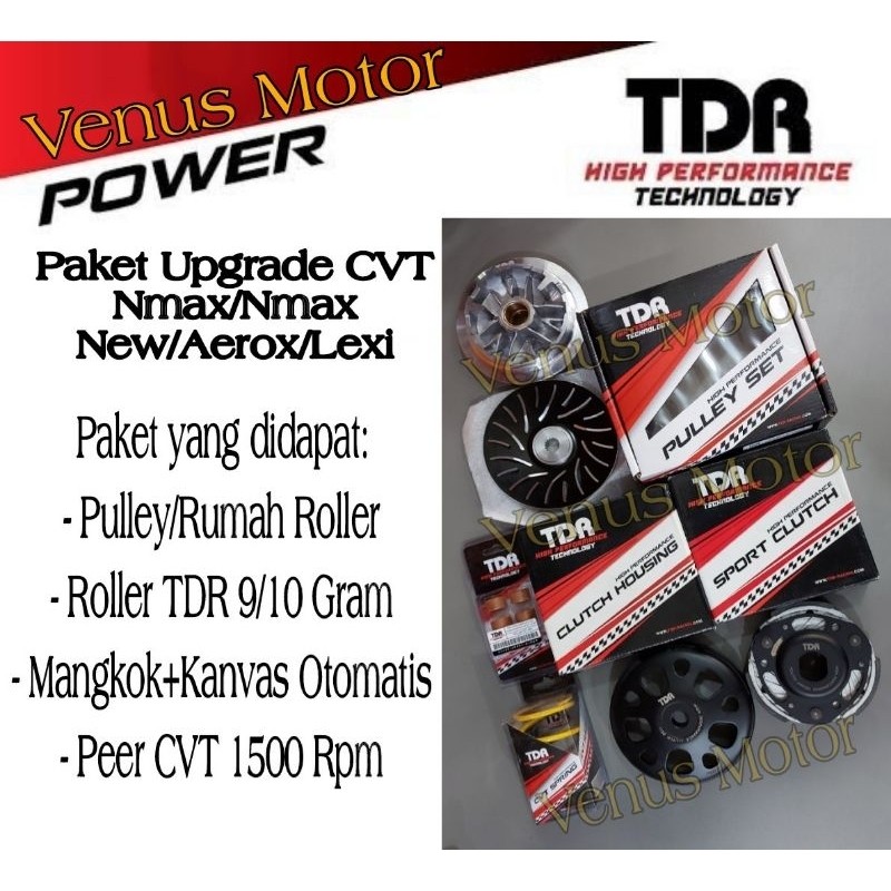 Paket Upgrade CVT Kirian TDR Yamaha Nmax/Nmax New/Aerox/Nvx/Lexi