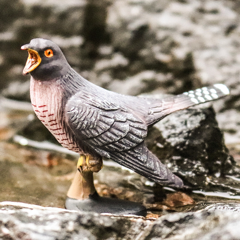 Oenux Forest Bird Animals Wild Ostrich Magpie Owl Crow Flamingos Figurines Action Figure PVC Garden 