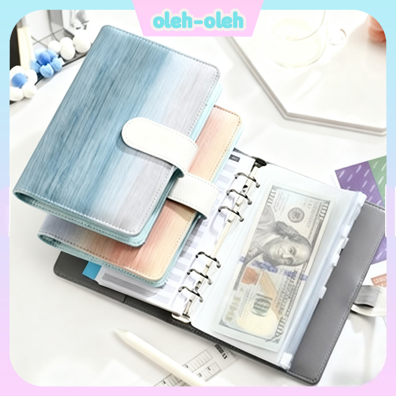 Binder Tabungan A6,Buku Keuangan Kulit PU,Buku Tabungan Keuangan Keluarga / Binder Uang Receh,Binder