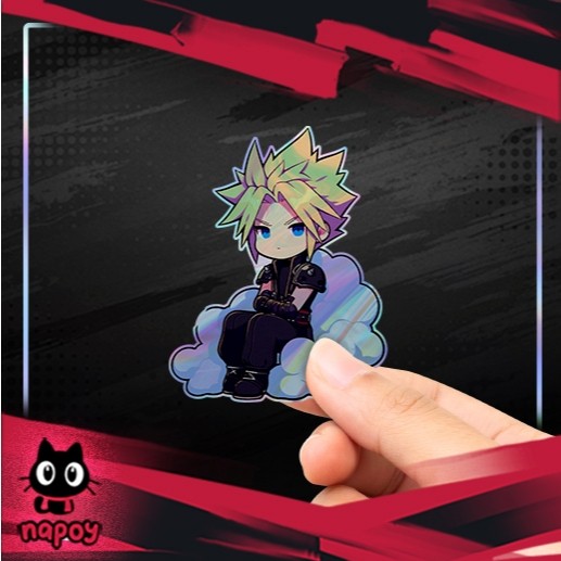 Stiker Hologram Game Final Fantasy Cloud Strife