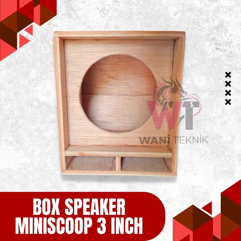 Box Speaker 3 Inch Miniscoop Single Kayu Cocok untuk DIY & Multimedia