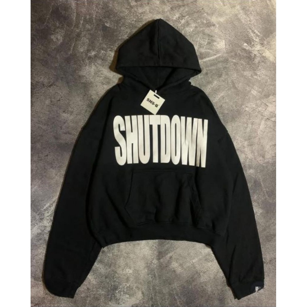 Sweater Hoodie Boxy SNSB Shutdown Oversize Unisex Pria Wanita Cod