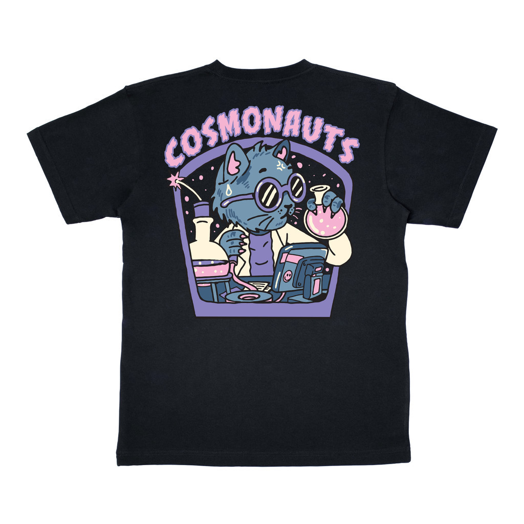<Kaos Katun> Cosmonauts - Cat Scientist Tee