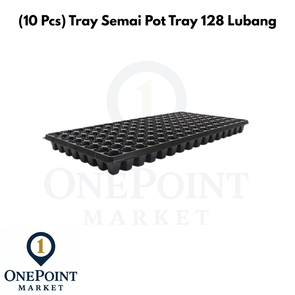 (10 Pcs) Tray Semai Pot Tray 128 Lubang Plastik Media Semai Bibit Sayur & Tanaman