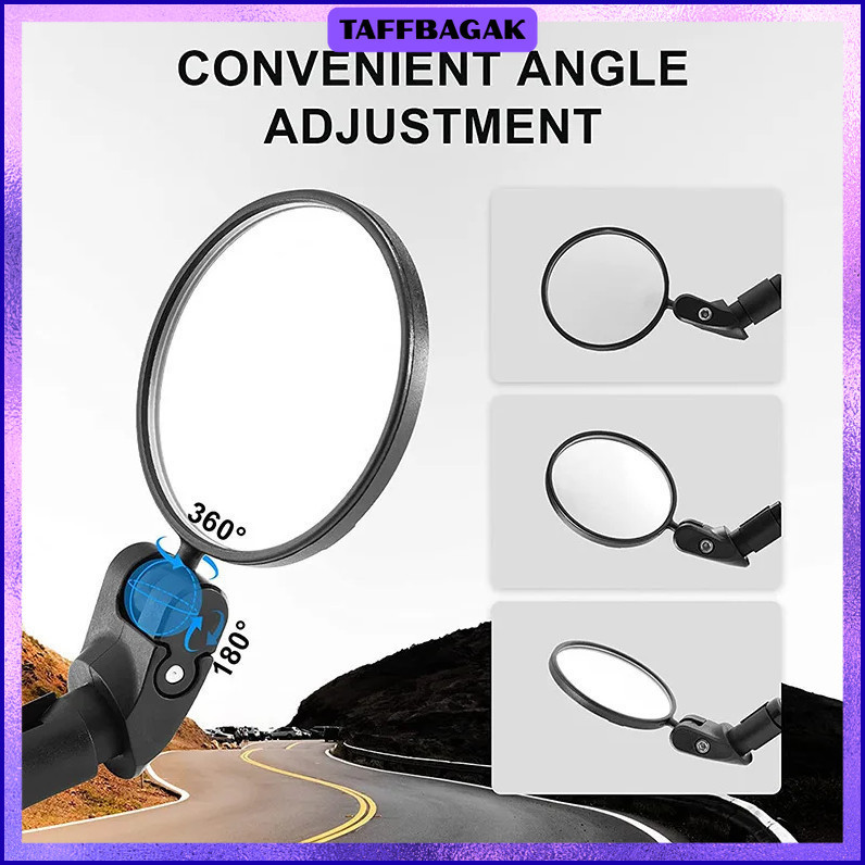 Kaca Spion Sepeda Bike Rearview Mirror Foldable Convex 1 Pair - YT05
