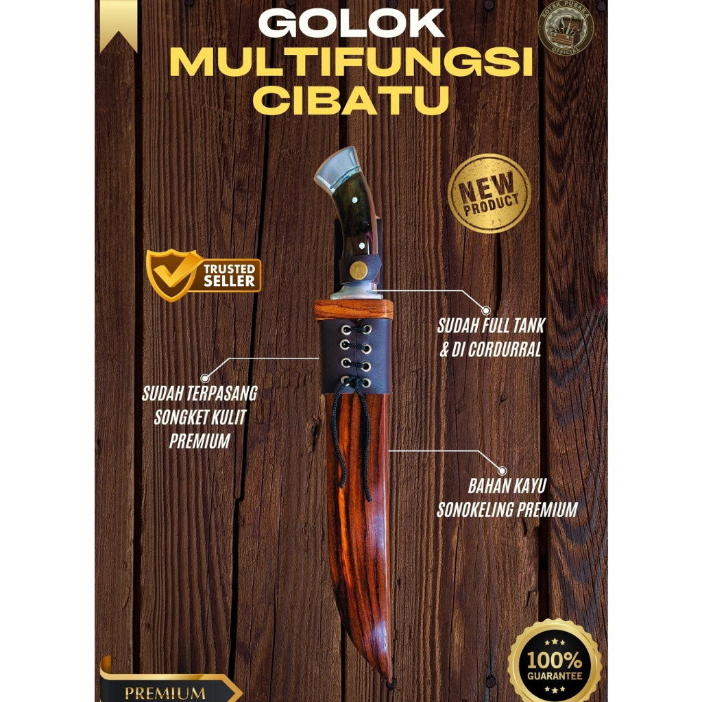 [KOTAK_PUSAKA] GOLOK KEBUN MULTIFUNGSI CIBATU GOLOK BAJA SUPER TAJAM Bahan Baja Per SUP9  Original