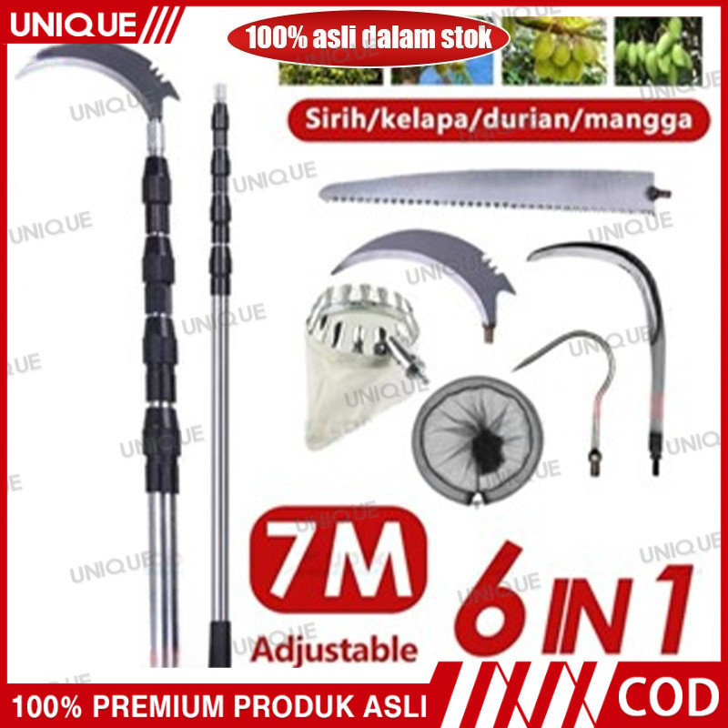 UNIQUE 7 Set 3/6/7/10M Alat Pemetik Buah Alat Pemetik Buah/Galah Pemetik Buah/Tongkat Pemetik Buah/A