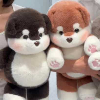 Boneka Plush Anjing Alaskan Malamute yang Berlari Boneka Kartun Anjing