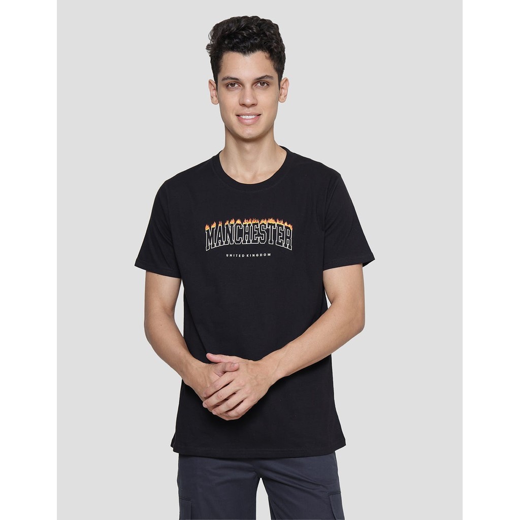 T Zone Big Size Print Theme City Manchester Kaos Pria 120418049