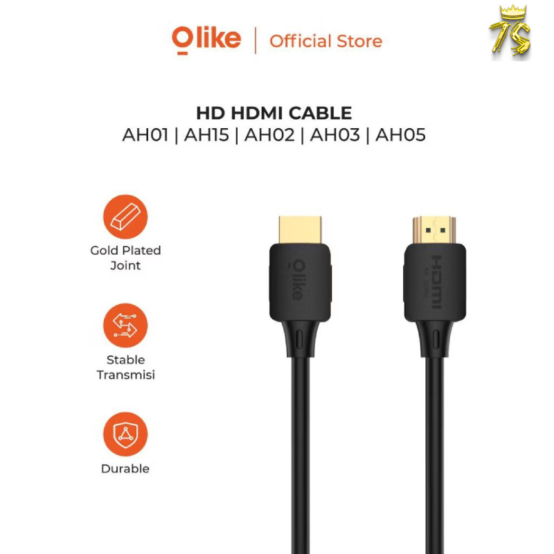 OLIKE Kabel HDMI AH01 4K Resolution 60Hz 3D Braided Gold Plated 1M 2M 3M 5M For PC Monitor Proyektor