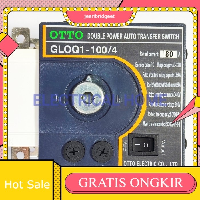 Auto Transfer Switch ATS 4P 80A/Motorized Ohm Saklar 80A