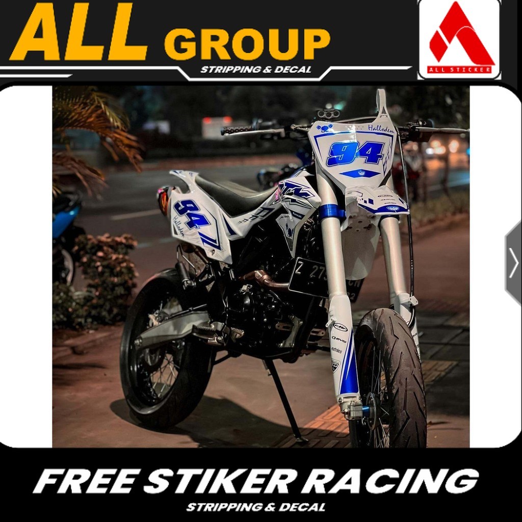 decal stiker fullbody klx bf, d tracker, crf 150l super glossy Motor Motorcycle
