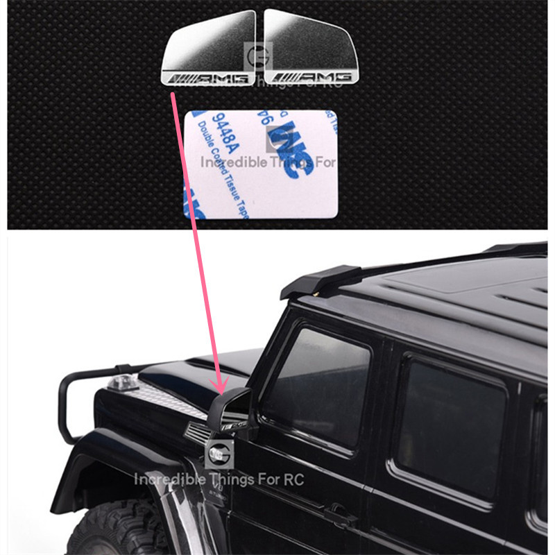 GRC Stainless Steel Rearview Lenses G160H For TRAXXAS TRX6 G63 TRX4 G500 RC Car