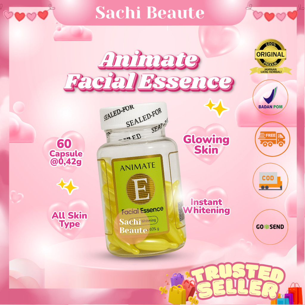 Animate Facial Essence Serum Vitamin E, essence, Vitamin wajah isi60