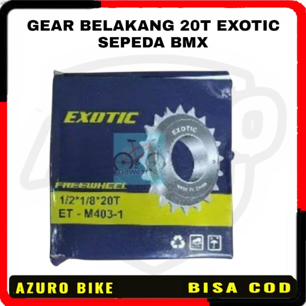 GEAR BELAKANG 20T EXOTIC SEPEDA BMX