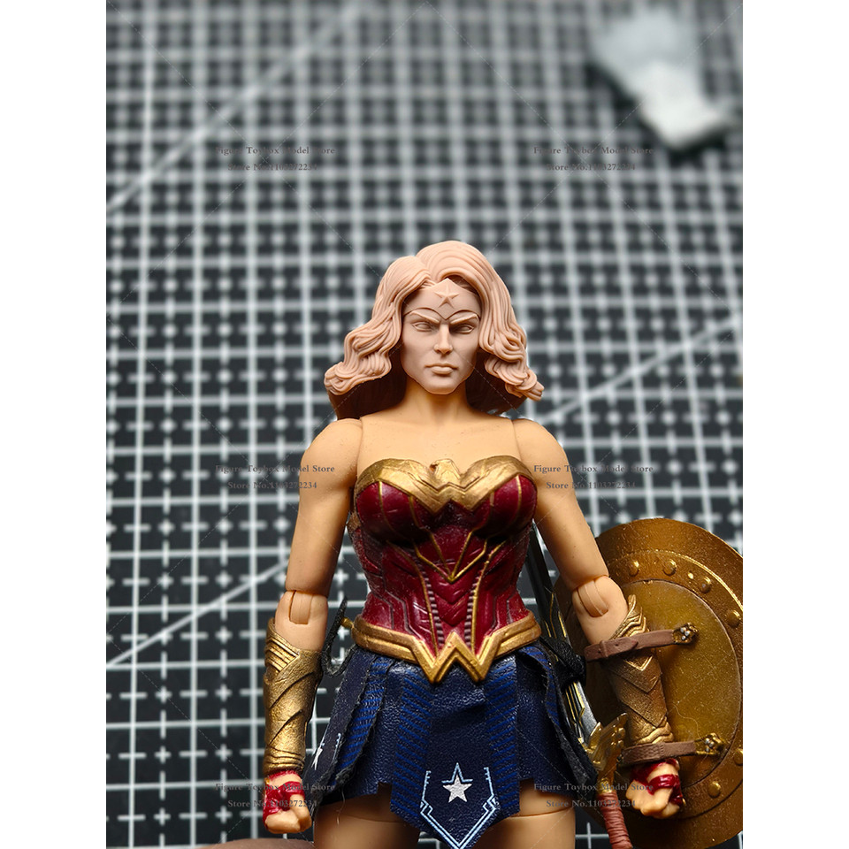 1/12 Scale Wonder Woman Unpainted Head Sculpt Chris Pine White Model Toys For SHF Mezco Ml McFarlane