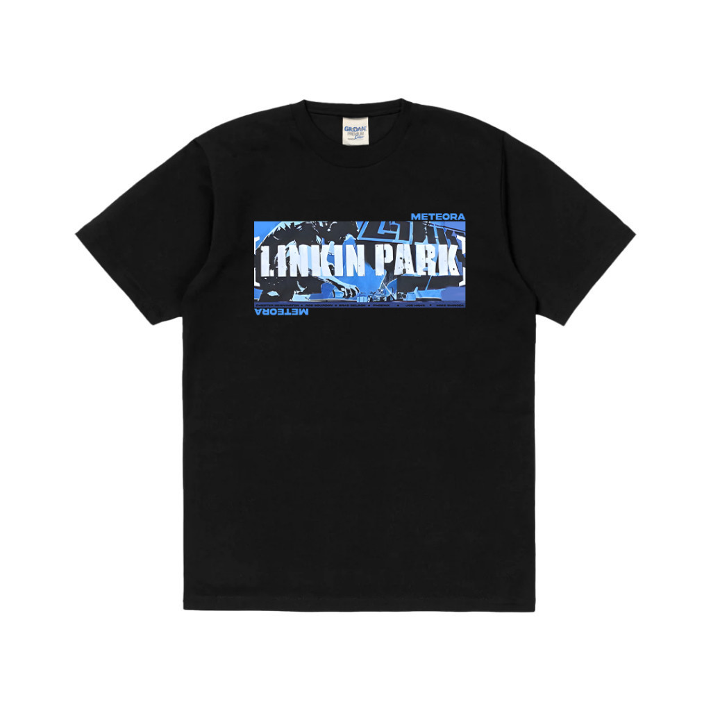 HOT ORIGINAL Rockerstar T-shirt Band Linkin Park Meteora Blue Spray