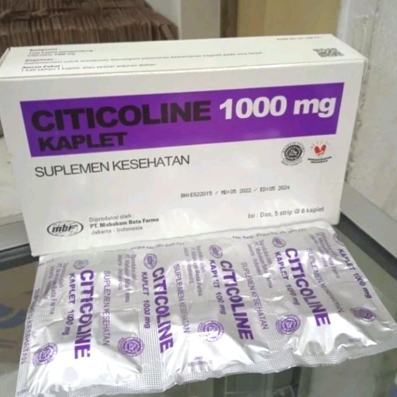 CITICOLINE MAHAKAM 1000 MG STRIP 6 KAPLET