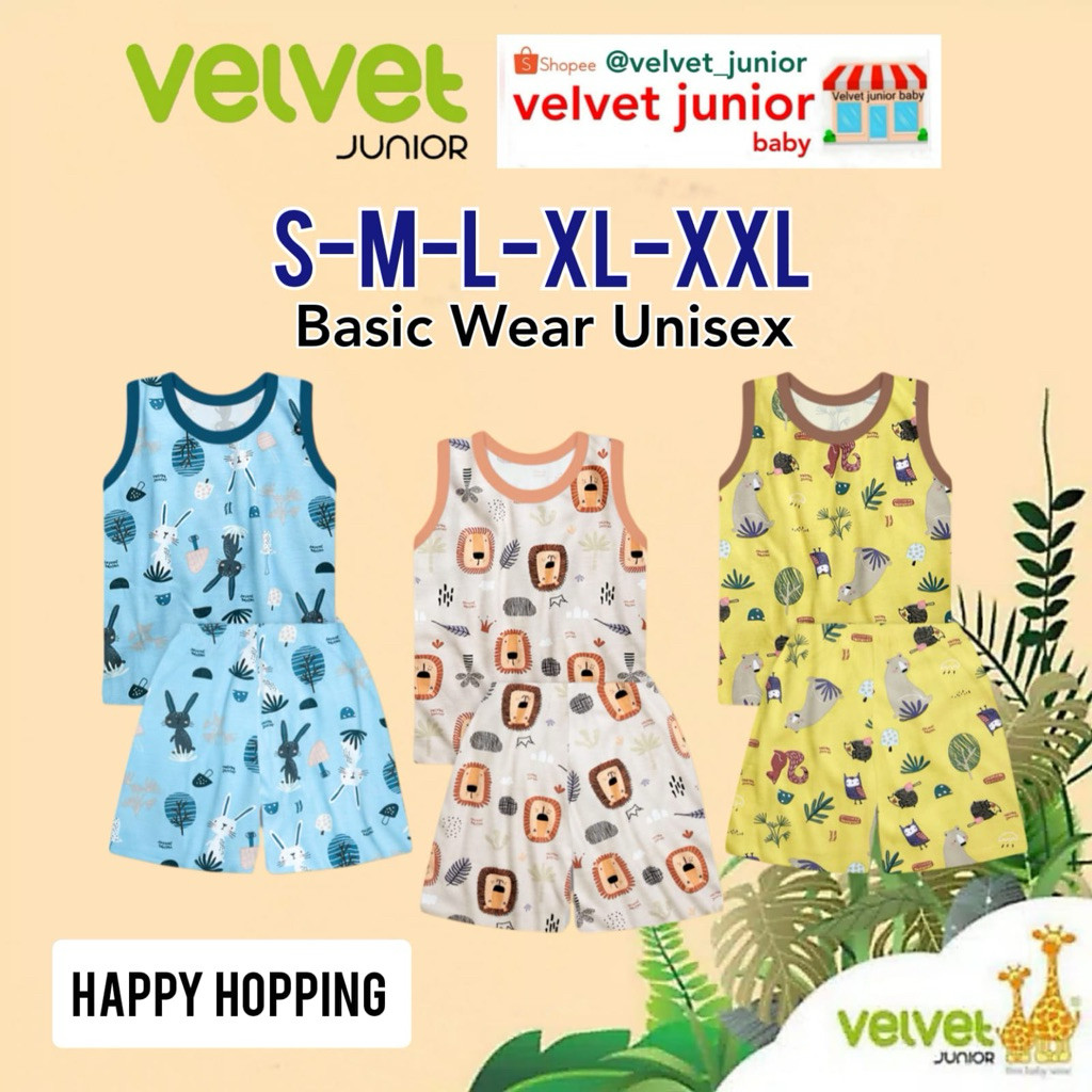 BLASFAS Velvet Junior Setelan Singlet (3 setel).