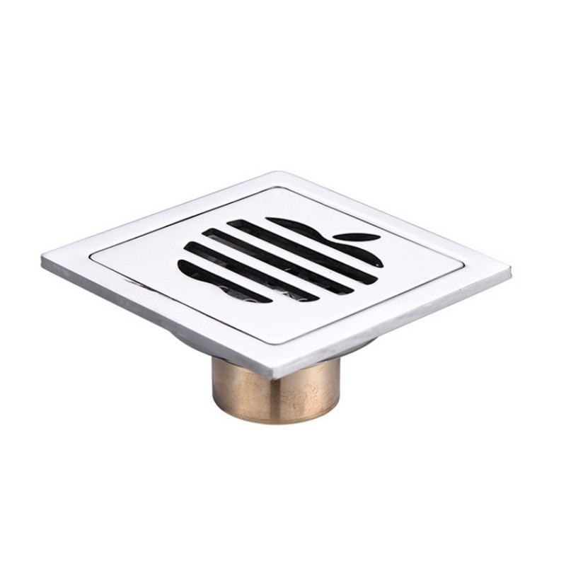Stainless Steel Electroplating Floor Drain Bathroom Toilet 5 Cm Copper Seal Floor Drain Stainless St