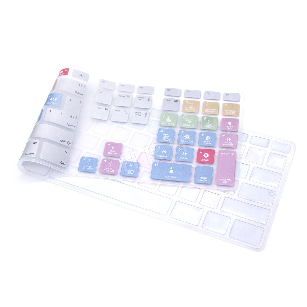 For Apple Keyboard with Numeric Keypad Wired USB Avid Pro Tools Hot keys Design Keyboard Cover Skin 