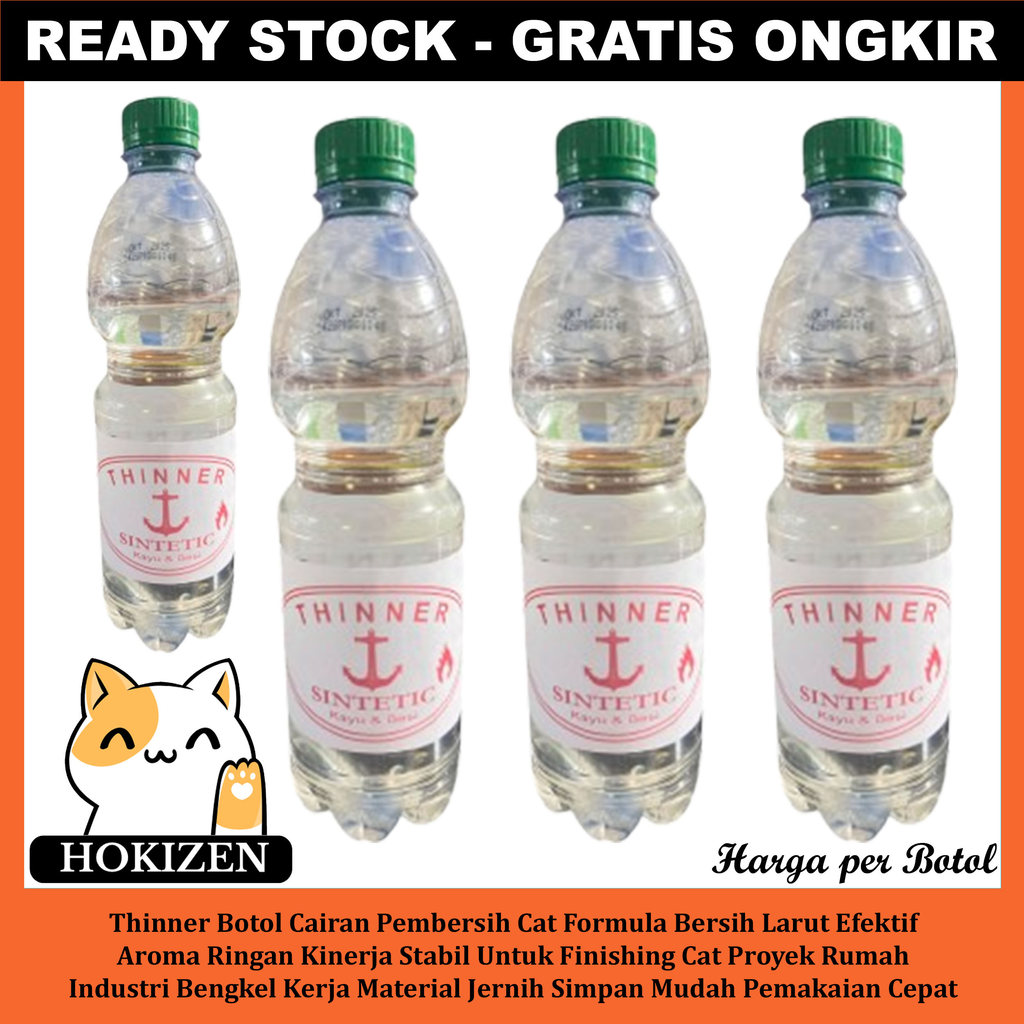 Thinner Botol Cairan Pembersih Cat Formula Bersih Larut Efektif Aroma Ringan Kinerja Stabil Untuk Fi