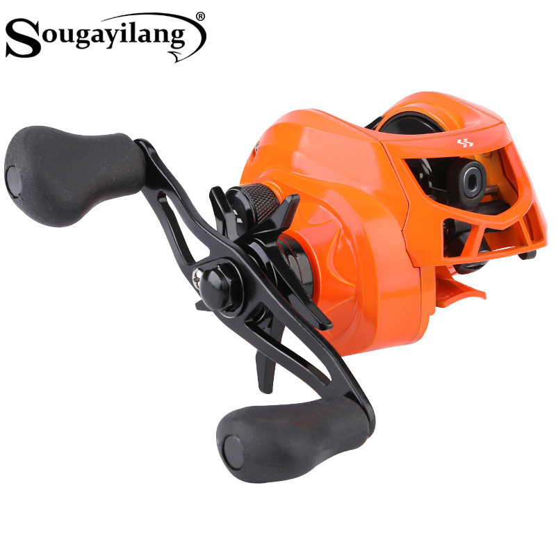 Sougayilang Fishing Reel 7.1:1Carbon Shell Ball Bearings 17+1BB Magnetic Left-handed Right-handed Ba