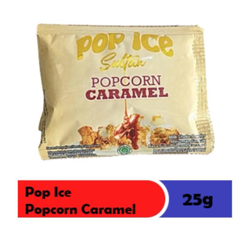 Pop ice drink powder sultan popcorn caramel saset 10pcs x 25gr