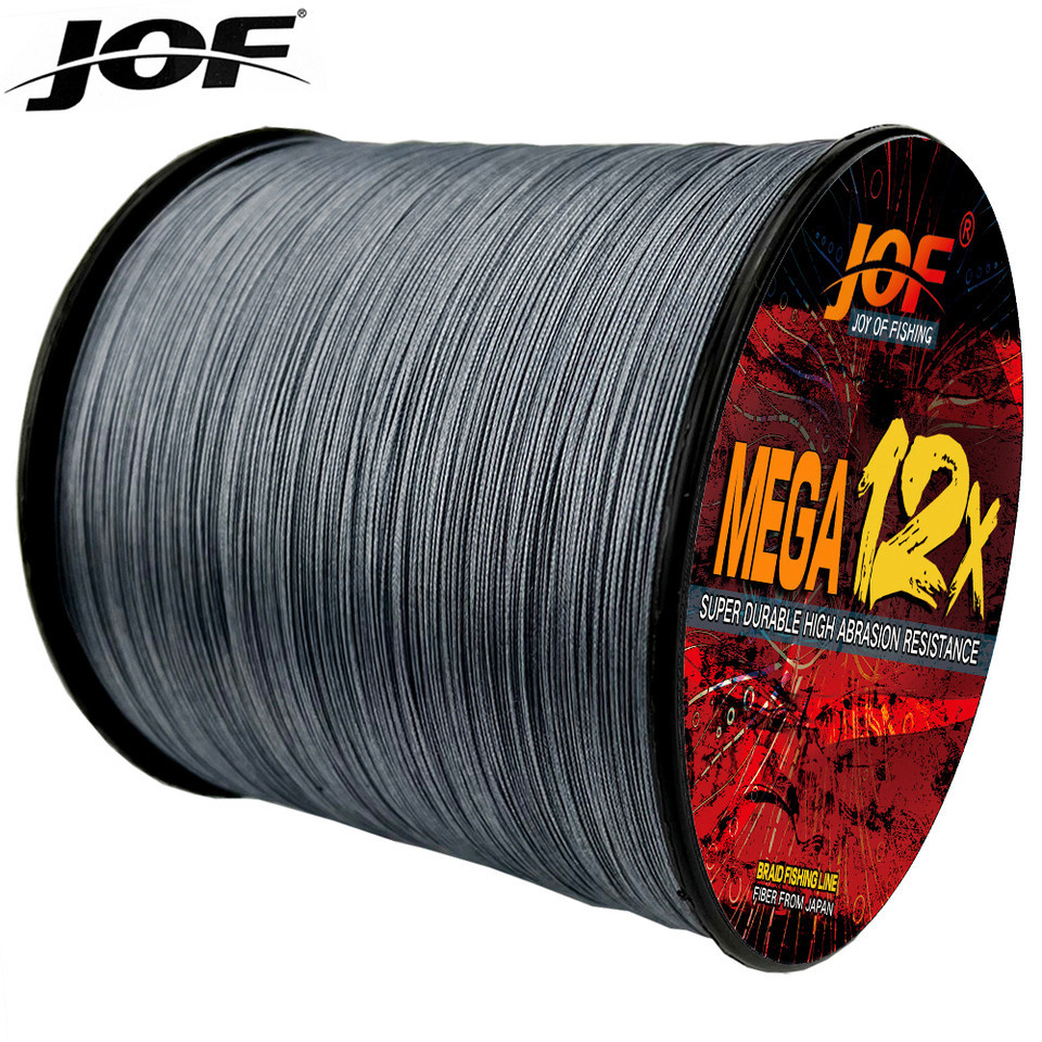 JOF X12 Braided PE Line 500m 300m 100m Fishing Line Super Powered Braided Line Diameter:0.16-0.55mm 