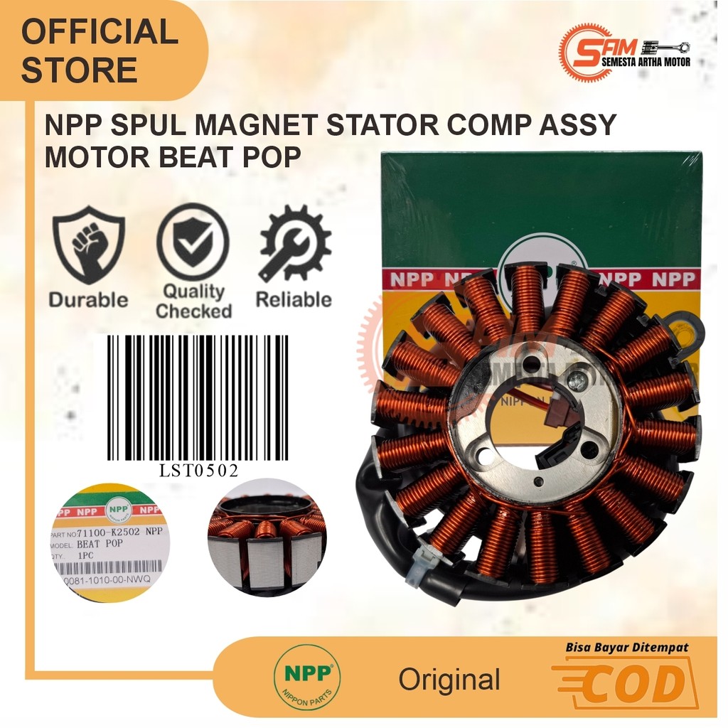 NPP Spul Beat Pop Esp Stator Comp Assy K25 / K44 Spull Magnet Pulser Motor Honda