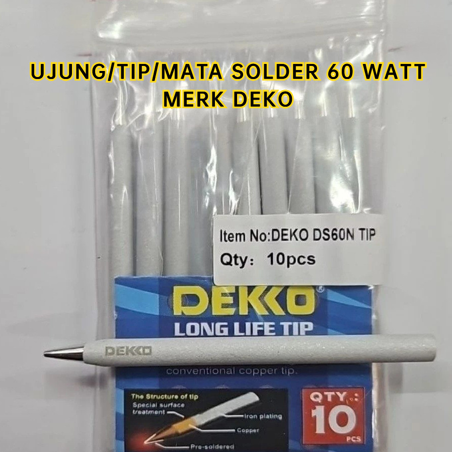 UJUNG SOLDER  DEKKO KRISTAL / MATA SOLDER / TIP SOLDER 60 WATT ORIGINAL KOREA