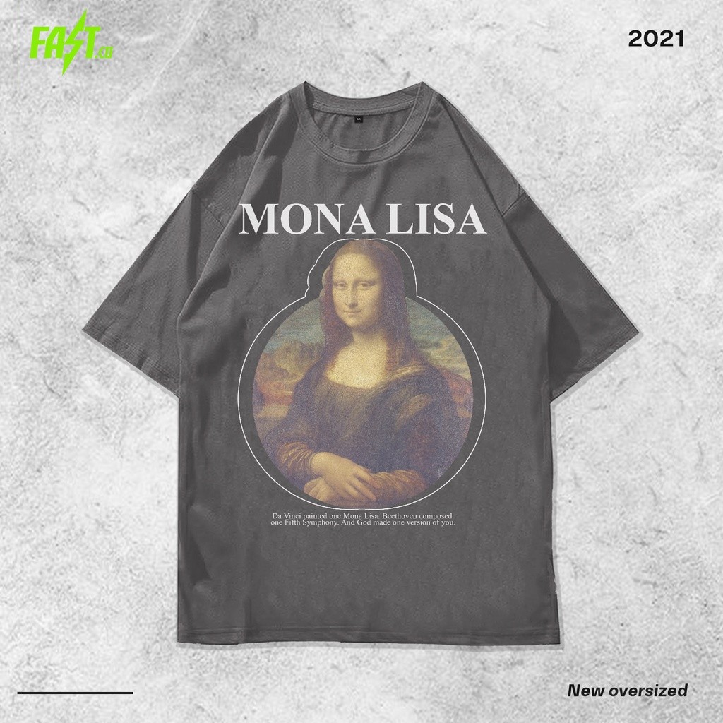 Kaos Monalisa Vintage Oversize Tee - Kaos Monalisa Oversized