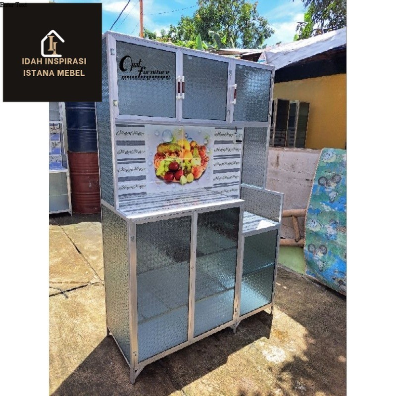 PROMO Rak Piring 2 Pintu Full Rak / Rak Dapur Minimalis / Lemari Dapur Termurah Terlaris Cirebon Kun