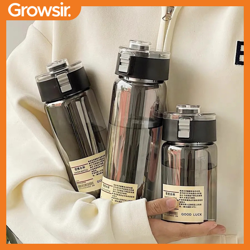 GROWSIR Botol Air Minum Infuser / Botol Minum Putih Transparan / Botol Bening Estetik 350 500 800ml