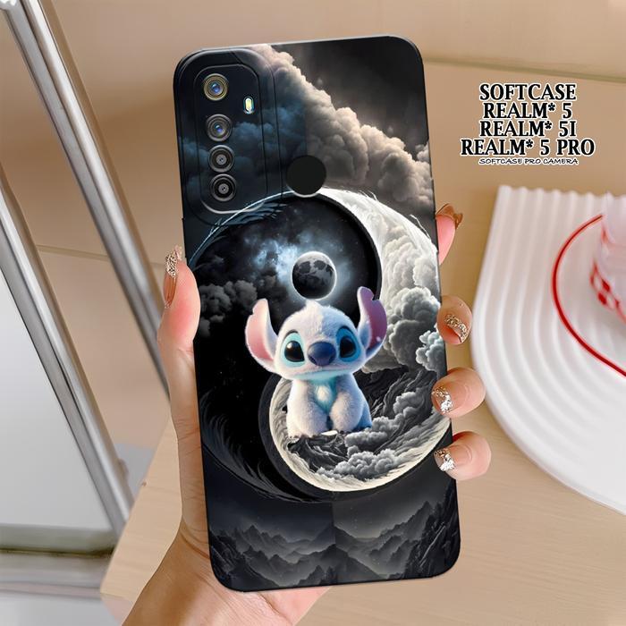 Case Realm* 5/5i/5 Pro Terbaru - Fashion Case Stitch - Casing Realm* 5/5i/5 Pro - Silikon Pro Camera