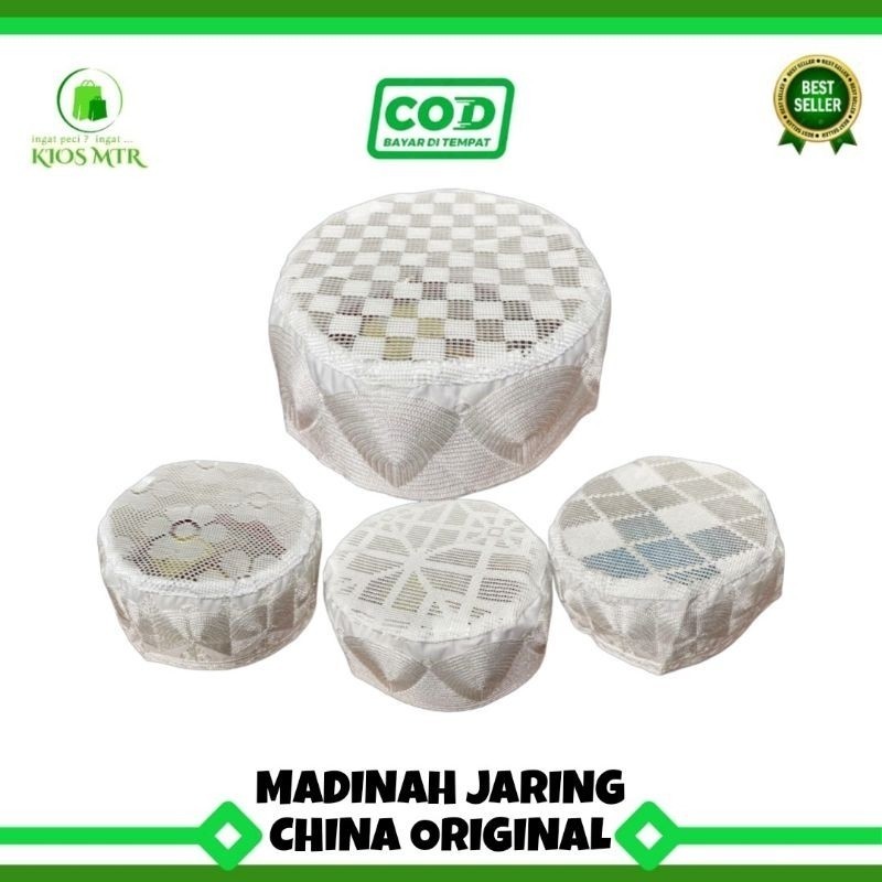 Peci Madinah Jaring China - Kopiah Haji Import Original